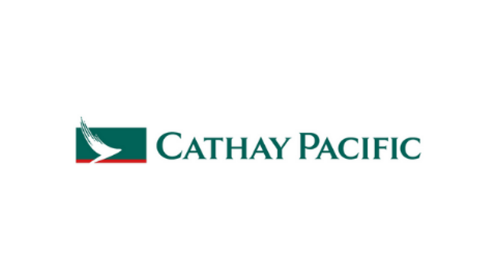 Convenzioni Logo della compagnia aerea Cathay Pacific con design verde e rosso
