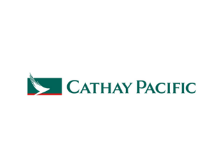 Convenzioni Logo della compagnia aerea Cathay Pacific con design verde e rosso