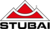 Logo mit stilisierten roten Bergen und schwarzer Schrift