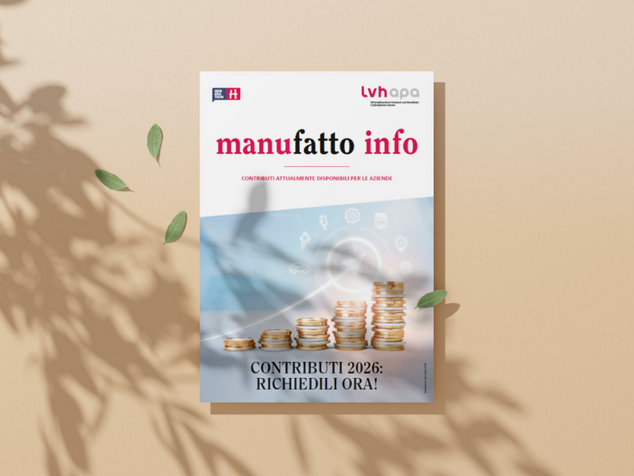 Informati ora sulle opportunità di contributo! Volantino manu fatto info con pile di monete e contributi per il 2026