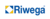 Logo der Riwega GmbH mit einem weißen und gelben Diamant-Symbol