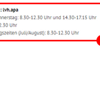 Zitat-Element Kontaktdaten, Öffnungszeiten, Social Media Symbole und interessante Seitennamen