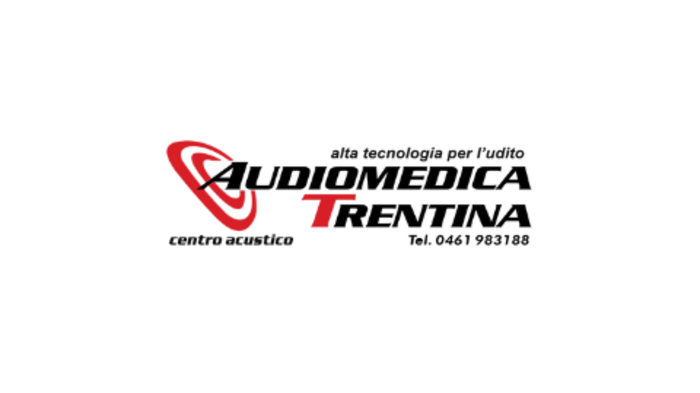 Convenzioni Logo di Audiomedica Trentina centro acustico con numero di telefono