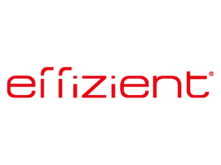 Partner Logo mit dem Schriftzug effizient in roter Schrift