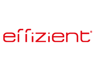Partner Logo mit dem Schriftzug effizient in roter Schrift