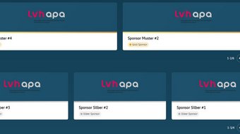 ALLE INHALTSELEMENTE Anzeige von Gold- und Silbersponsoren mit Navigationselementen