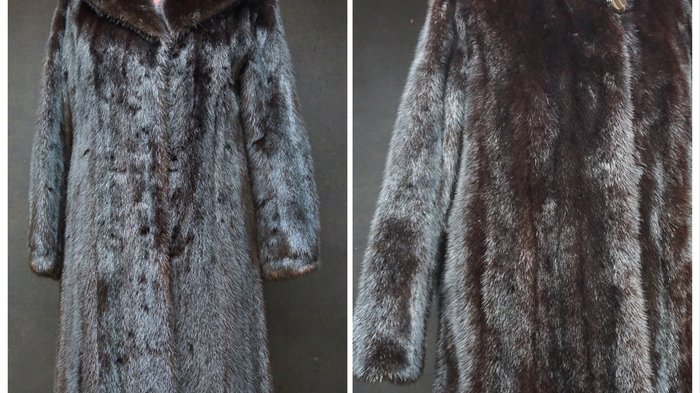 Pellicciai Immagine prima e dopo di una pelliccia lunga accorciata e rimodellata