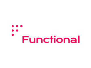Partner Rotes Functional-Logo mit Punkten und Text auf weißem Hintergrund