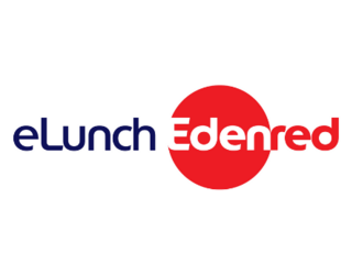 Partner Logo von eLunch Edenred mit blauem und rotem Schriftzug