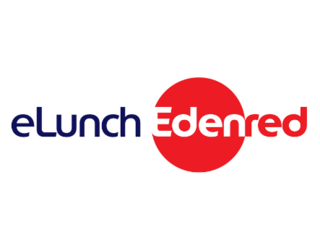 Partner Logo von eLunch Edenred mit blauem und rotem Schriftzug