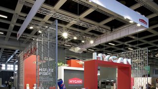 News Messestand von HYGAN mit innovativen Reinigungsprodukten auf einer Messe
