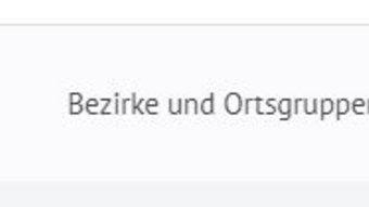 ALLE INHALTSELEMENTE Navigationsleiste mit Menüpunkten Mitgliedschaft, Berufe, Bezirke, Services