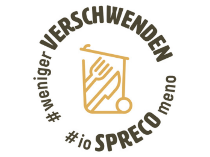 #wenigerverschwenden Logo für weniger Lebensmittelverschwendung und weniger Abfall