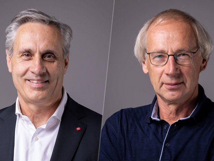 lvh-Bezirksgruppen Ober- und Untervinschgau: Obmänner bestätigt Porträts von zwei älteren Männern vor grauem Hintergrund