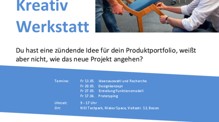 Schon angemeldet zur Kreativwerkstatt? Schon angemeldet zur Kreativwerkstatt?