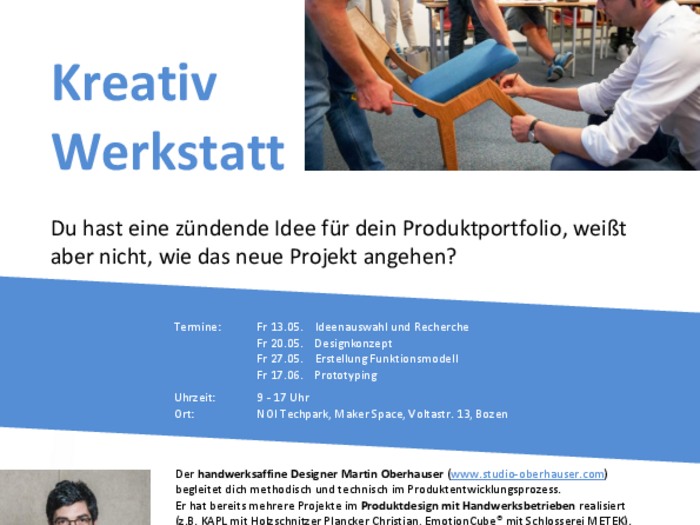 Schon angemeldet zur Kreativwerkstatt? Schon angemeldet zur Kreativwerkstatt?