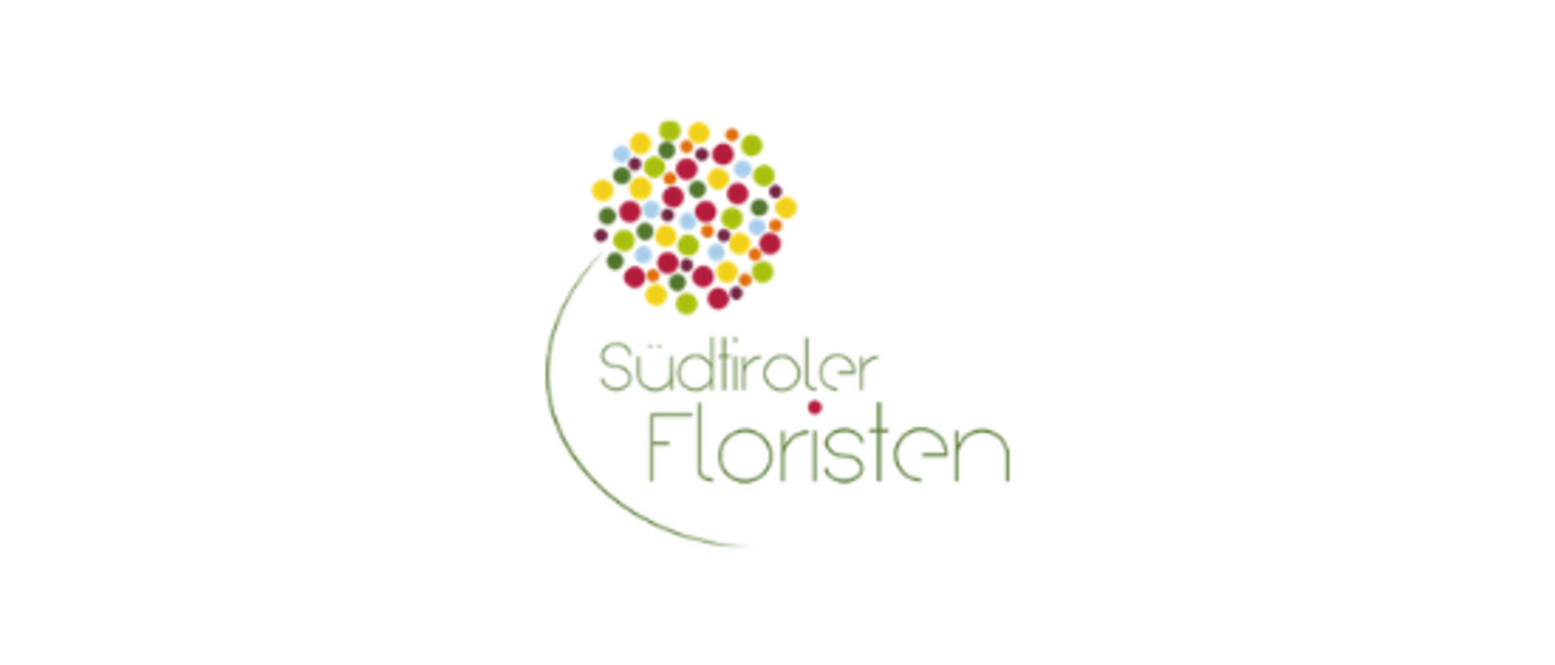 Fioristi Logo dei fioristi dell'Alto Adige con fiore stilizzato colorato