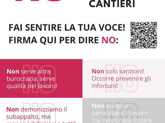 NEIN zum Punkteführerschein, JA zu klaren Zugangsvoraussetzungen für Berufe Campagna NO alla patente a crediti nei cantieri con codice QR e motivazioni