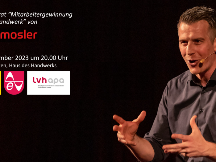 E-Marken-Tagung 2023 Jörg Mosler spricht bei Fachvortrag zur Mitarbeitergewinnung im Handwerk