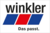 Winkler Logo mit drei blauen und einem roten Streifen