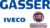 Logos von Gasser, Iveco und Fiat Professional
